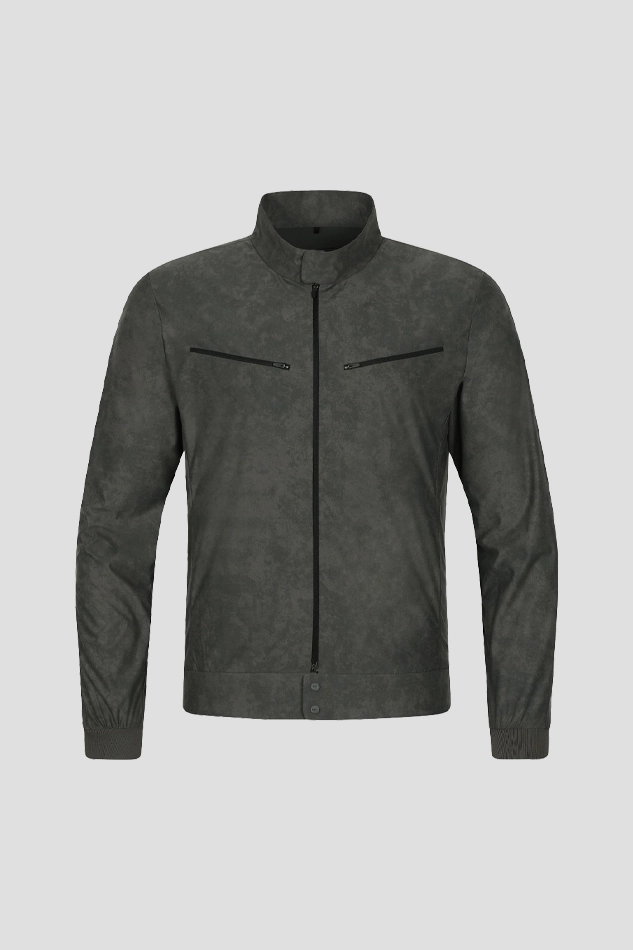 MEN AERO FIT SMOG TECH JERSEY JACKET-GRAY