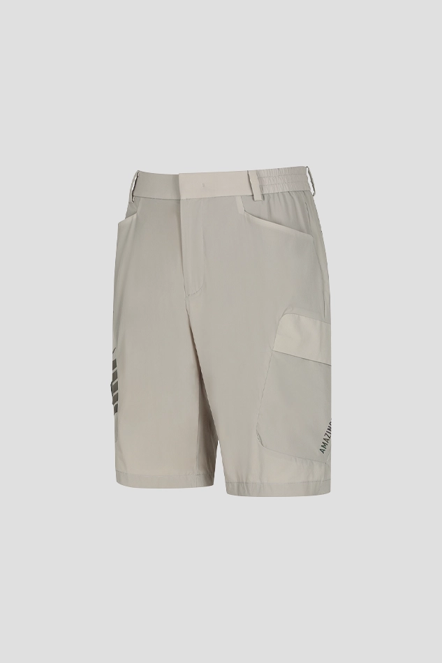 MEN AIR CIRCUIT MULTI POCKET SHORT PANTS-LIGHTGRAY