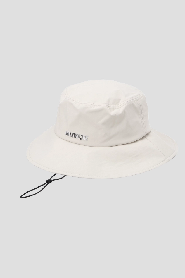 WATER PROOF WIDE BUCKET HAT-BEIGE