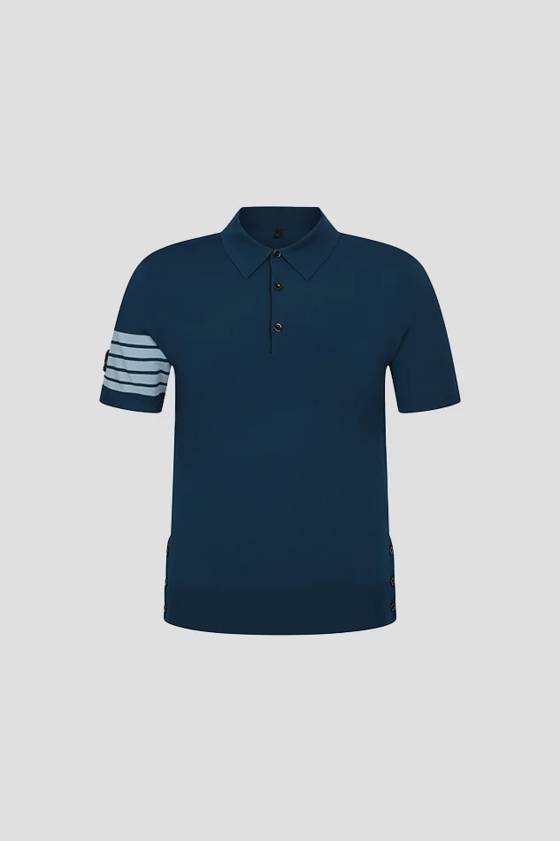 MEN GHOST POLO COLLAR SWEATER