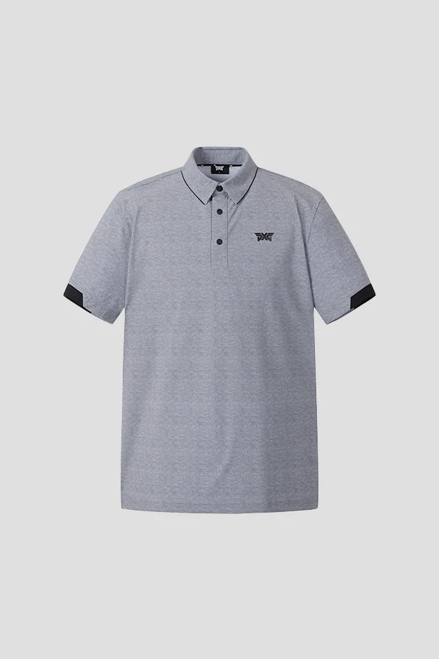 SUMMER TWO-TONE COLLAR SHORT-SLEEVE