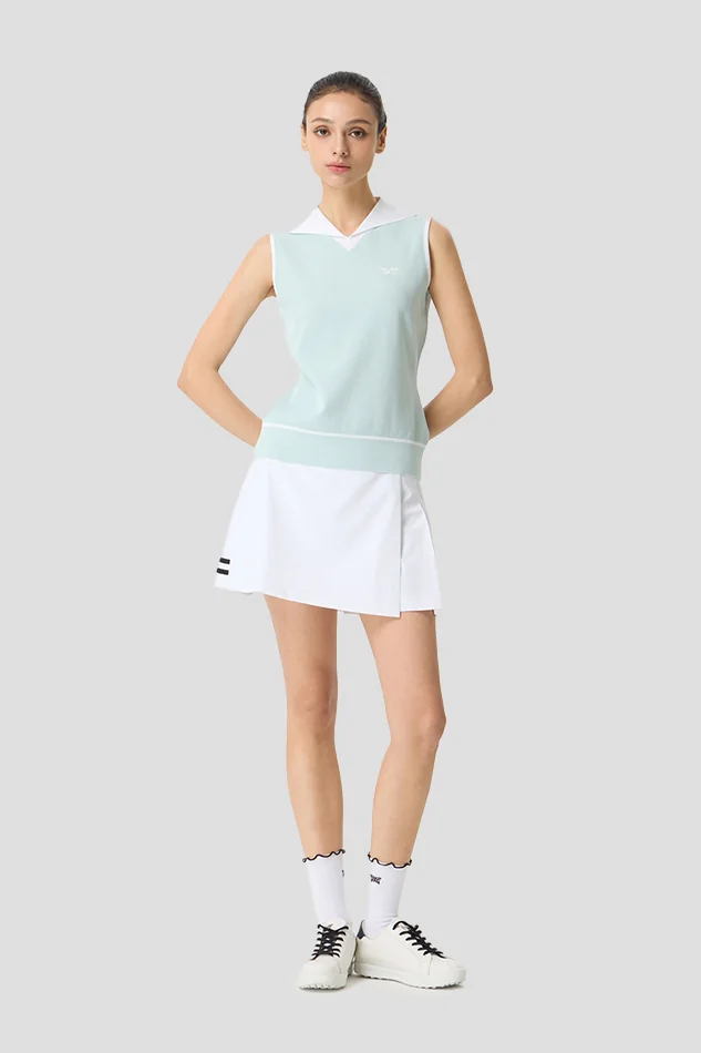 WOMENS SUMMER COLLARED KNIT VEST